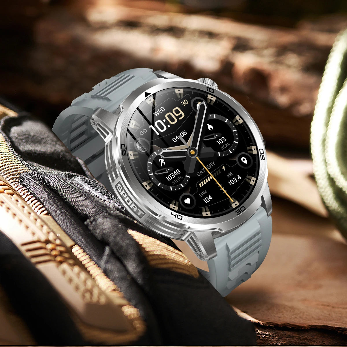 2026 militar t-rex 3 reloj inteligente reloj de Fitness hombres 466*466 pantalla AMOLED 1000mAh batería linterna llamada impermeable Smartwatchs