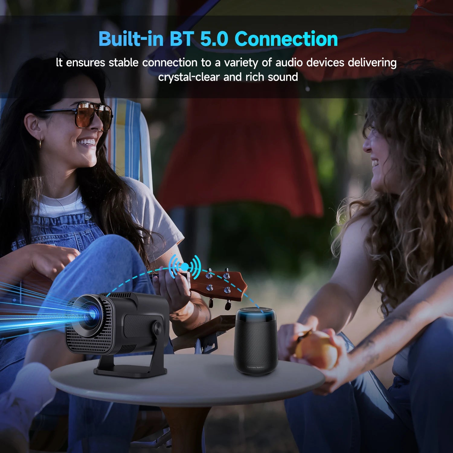 Magcubic HY320 Mini proyector nuevo nativo 720P Android 11 4K 300ANSI Wifi6 BT5.0 cine portátil al aire libre 180 °   Proyector giratorio
