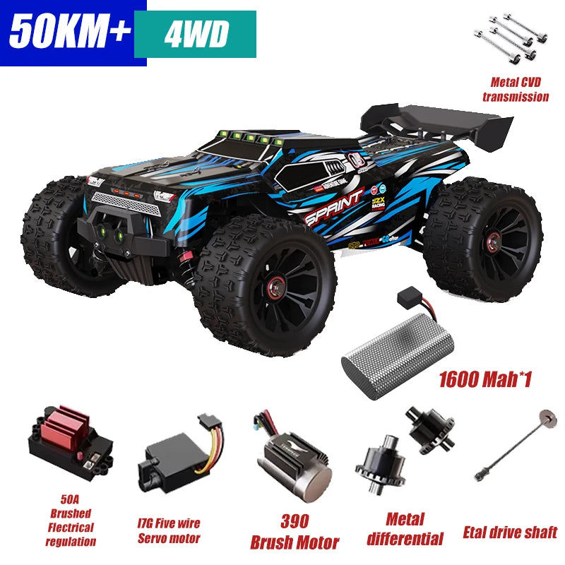 Coche teledirigido 1/14 4WD 2,4G, coche de Control remoto 550, cepillo de carbono, Motor fuerte de deriva, todoterreno, coche de carreras en el desierto, camión remoto, juguetes