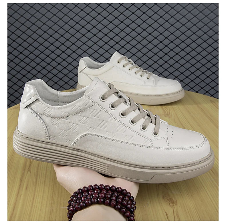 Zapatos Casuales de Cuero Genuino para Hombre - Suela Gruesa