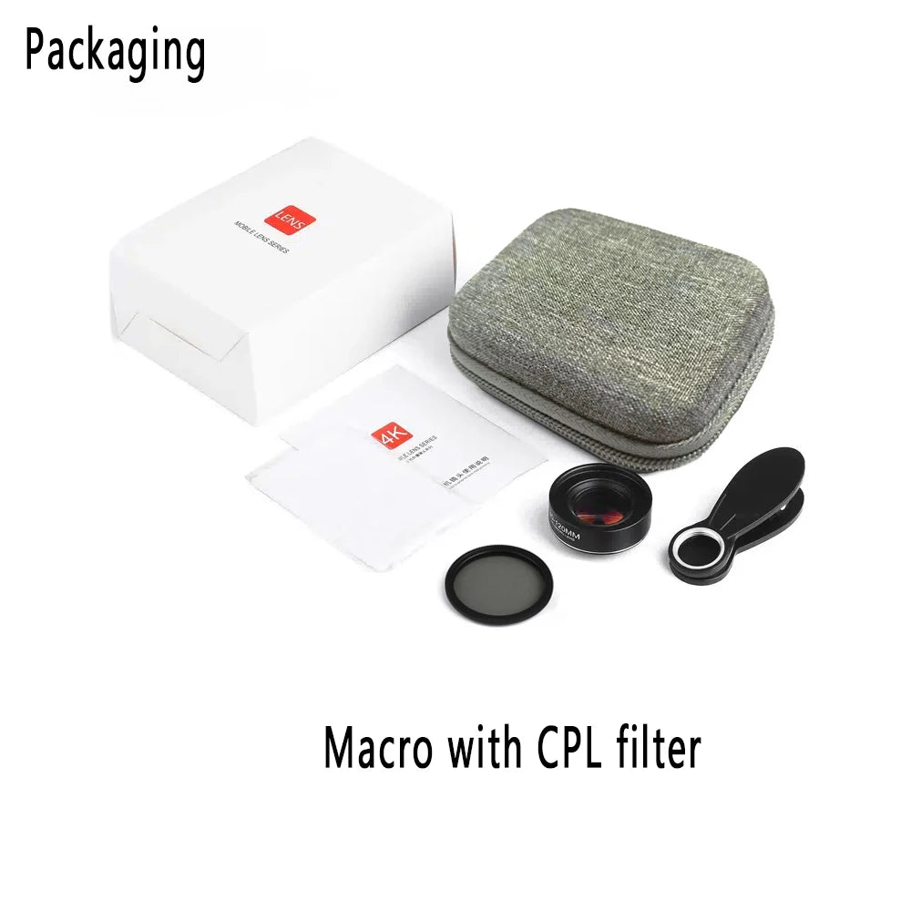 Lente Macro Universal para Teléfono con Filtros CPL y Starlight