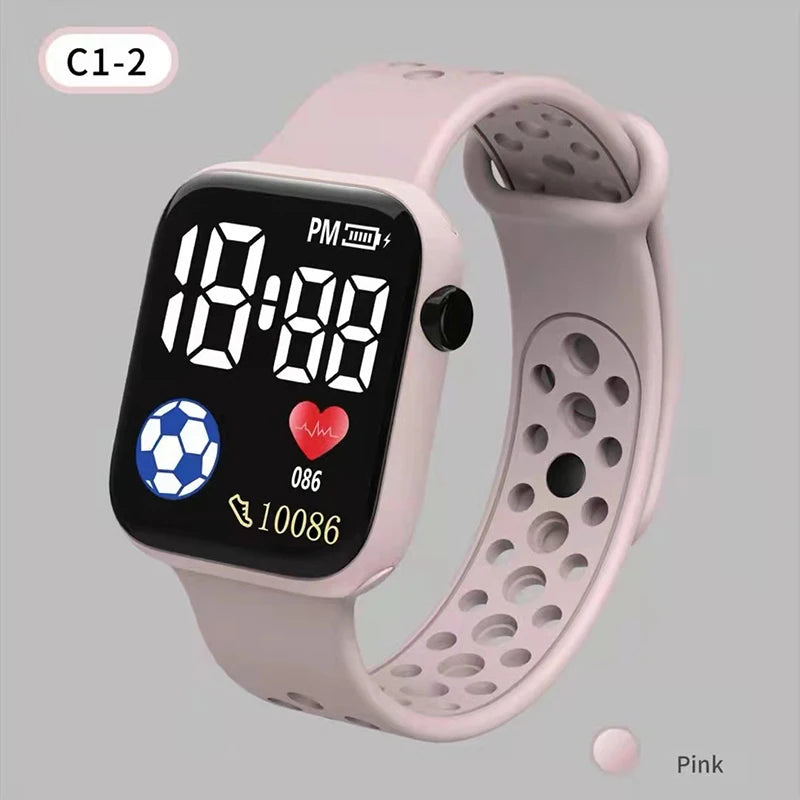 Reloj deportivo Digital LED para niños, pulsera electrónica resistente al agua, Spaceman, correa de silicona, relojes deportivos digitales
