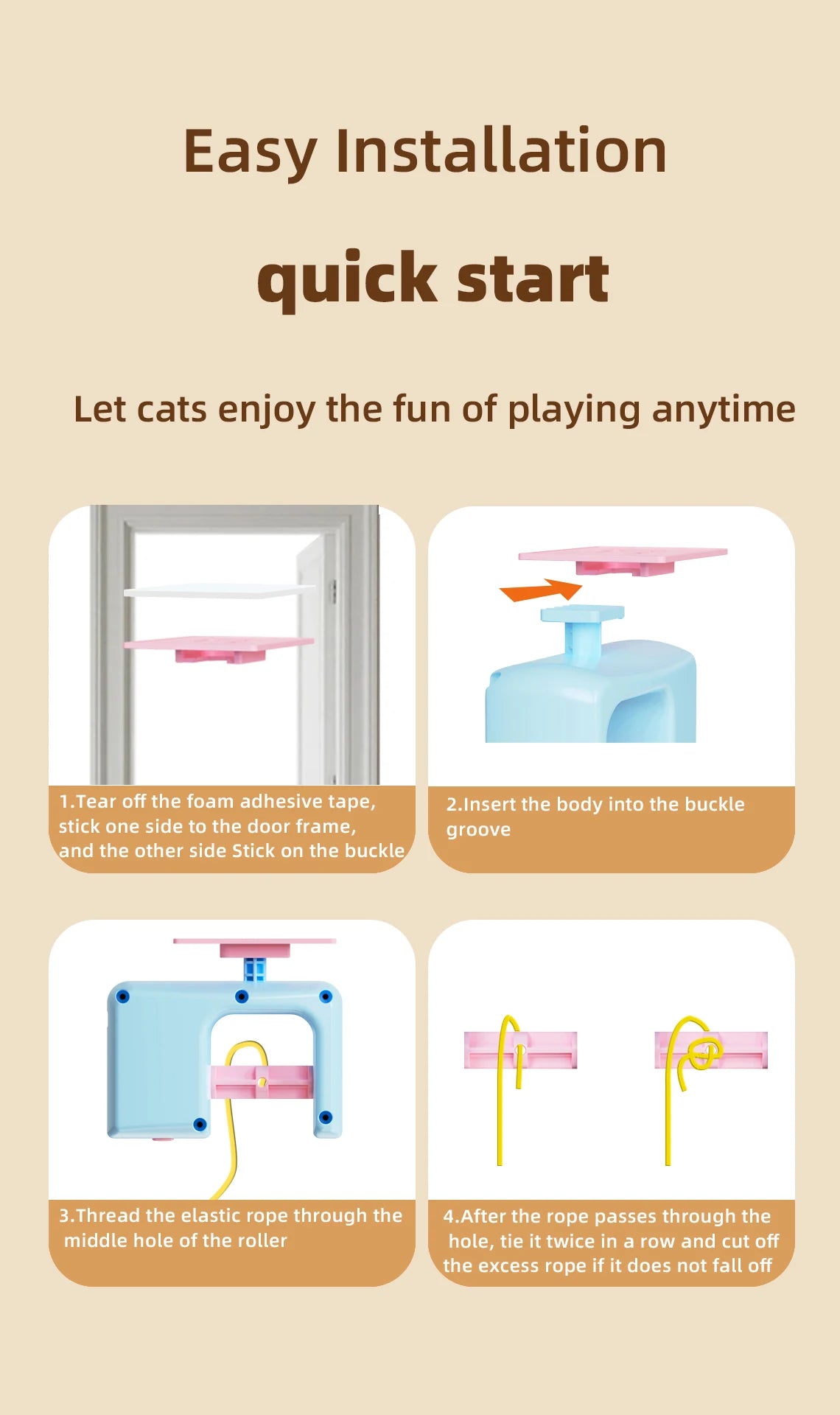 Juguete para Gatos, Alivia el Estrés, Recargable, Interactivo, Colgante de Puerta, Automático, Eléctrico, Pájaro Volador, con Cuerda Elástica para Cazar