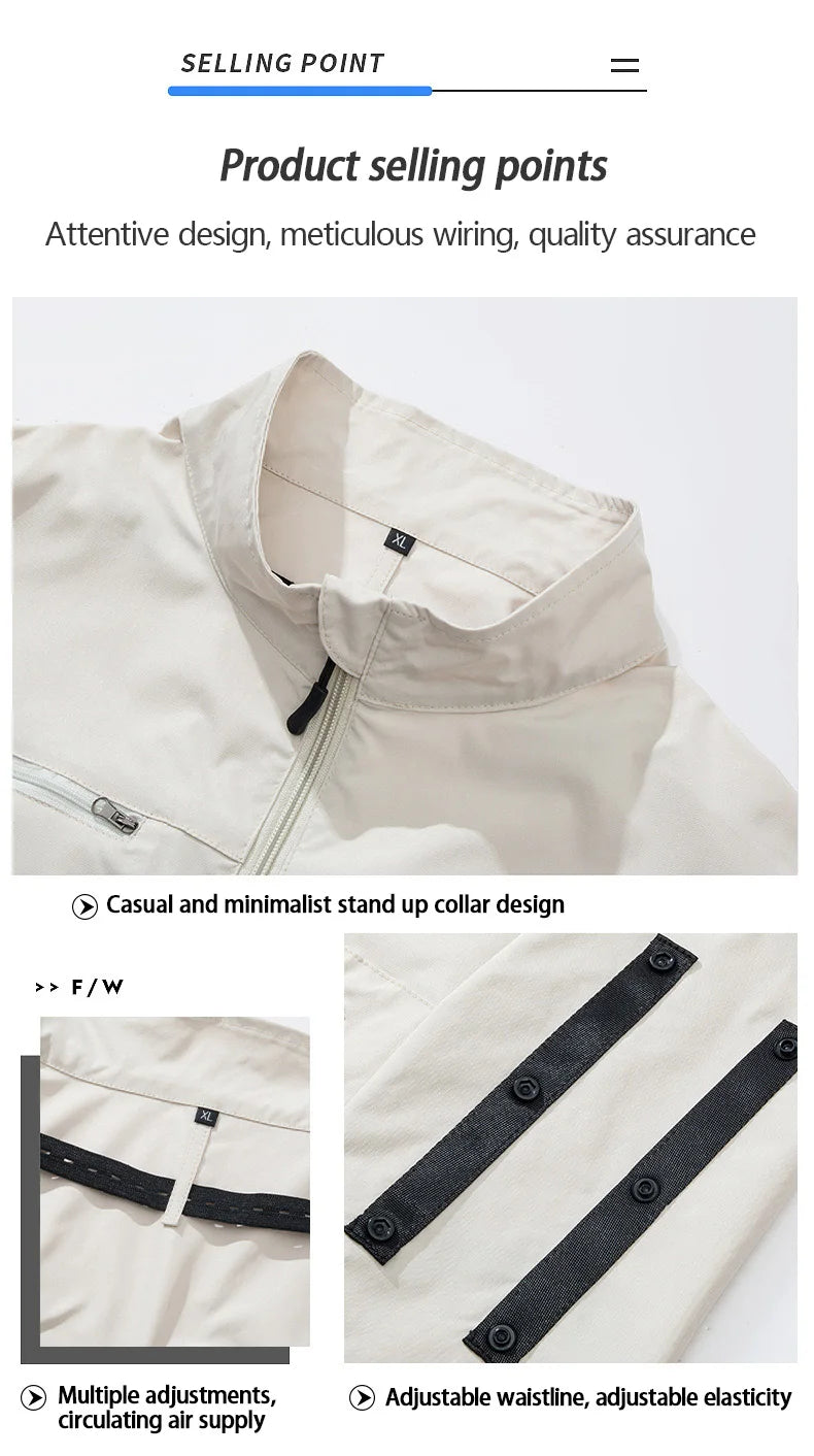 Chaqueta con Ventilador USB para Hombre - Refrigeración por Aire