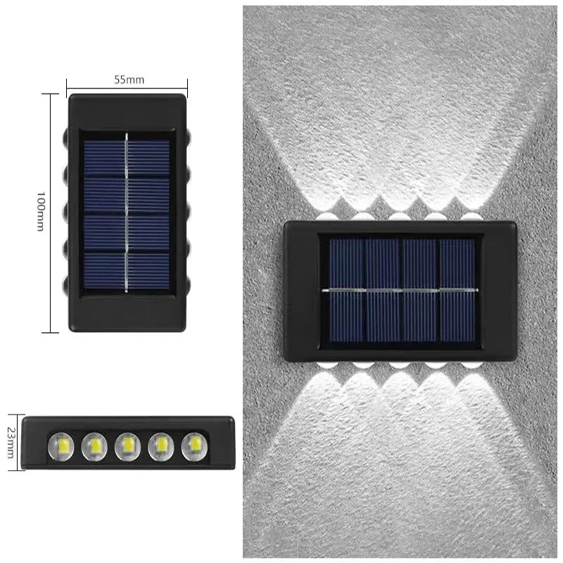 Lámpara Solar de Pared Impermeable para Jardín y Exterior