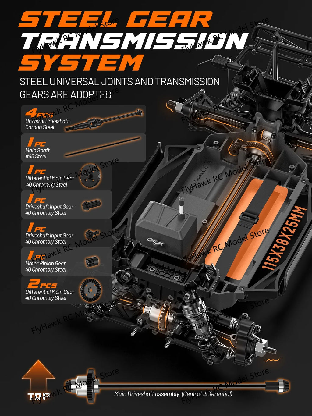 UDIRC Coche de Carreras Todoterreno de Alta Velocidad a Escala 1/12 SIERRA UD1203PRO 4WD, Buggy RC sin Escobillas para Desierto, Modelo de Hobby con Control Remoto para Adultos