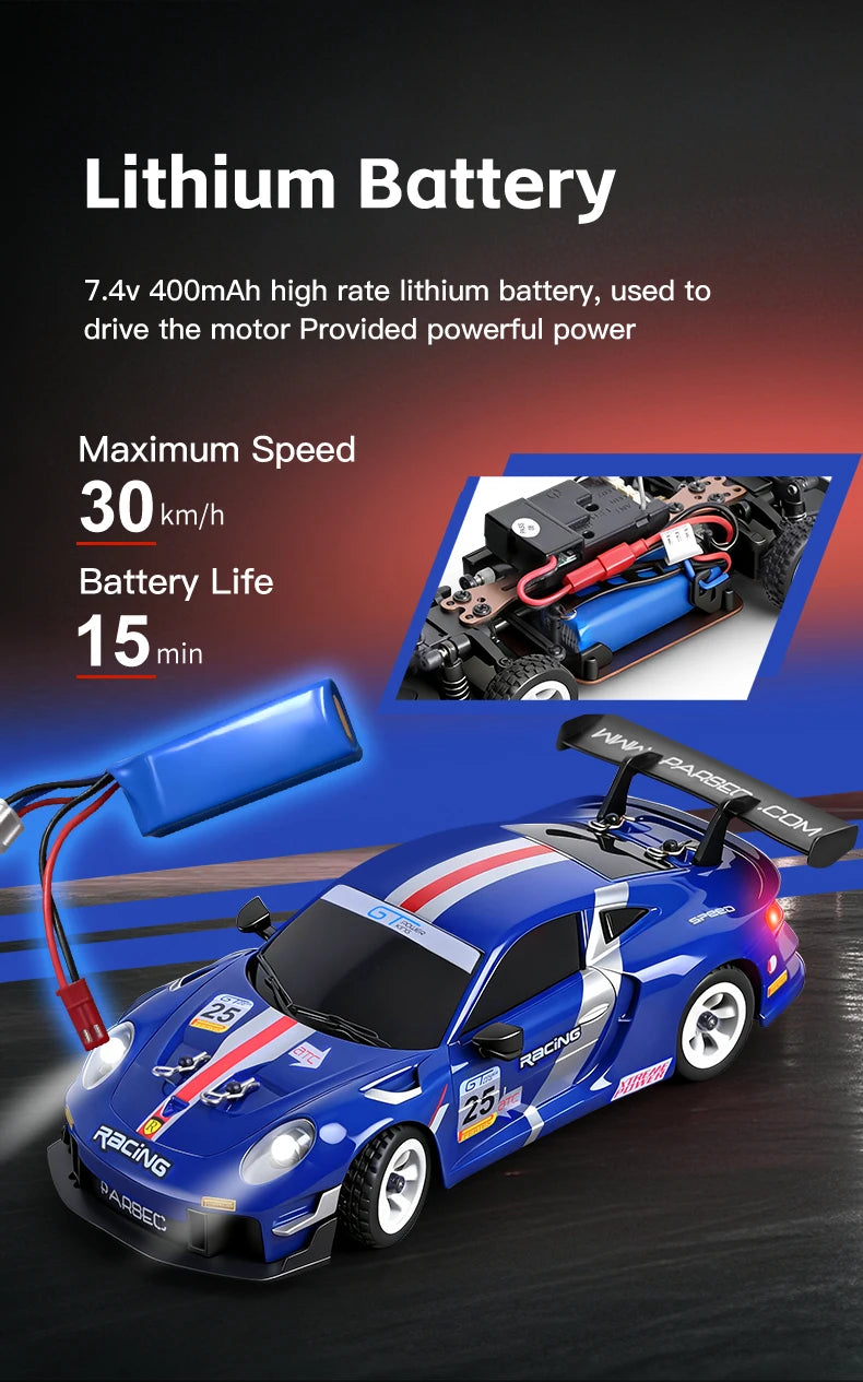 WLtoys 284019-A 284191 1:28 2,4G RC coche con luces LED 4WD Gyro 30 KM/H coche de Control remoto todoterreno vehículo de deriva juguetes para chico