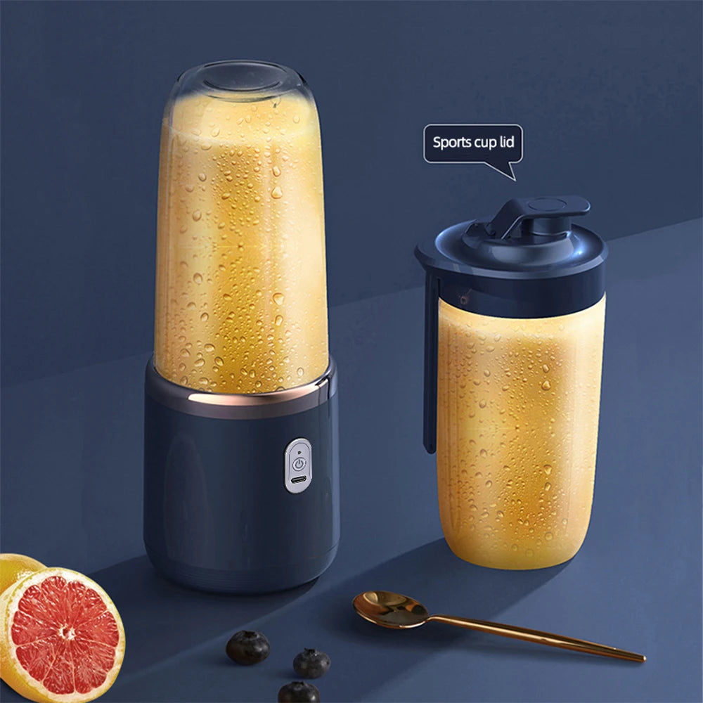 Licuadora Portátil USB 6 Cuchillas con 2 Vasos de Viaje 400ml