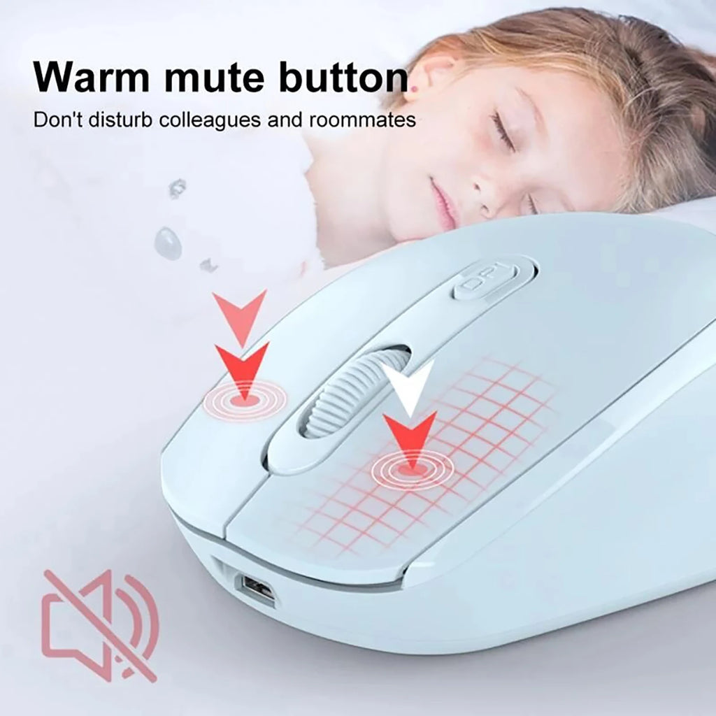 Ratón silencioso inalámbrico adecuado para juegos Esports de oficina de negocios Bluetooth 5,2 2,4G ratones de modo Dual ratón ergonómico recargable