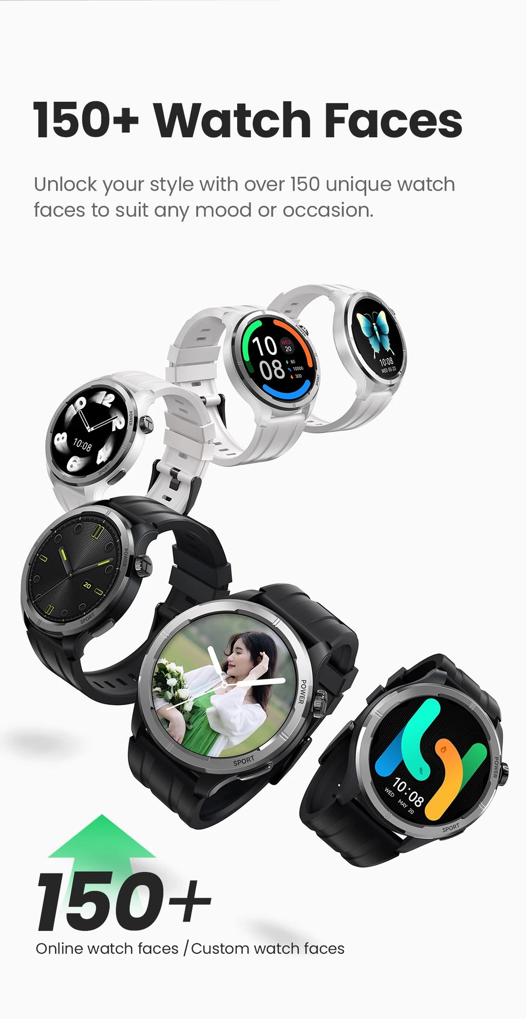 Reloj Inteligente Solar Neo con Pantalla HD, Control de Salud 24H y Llamadas