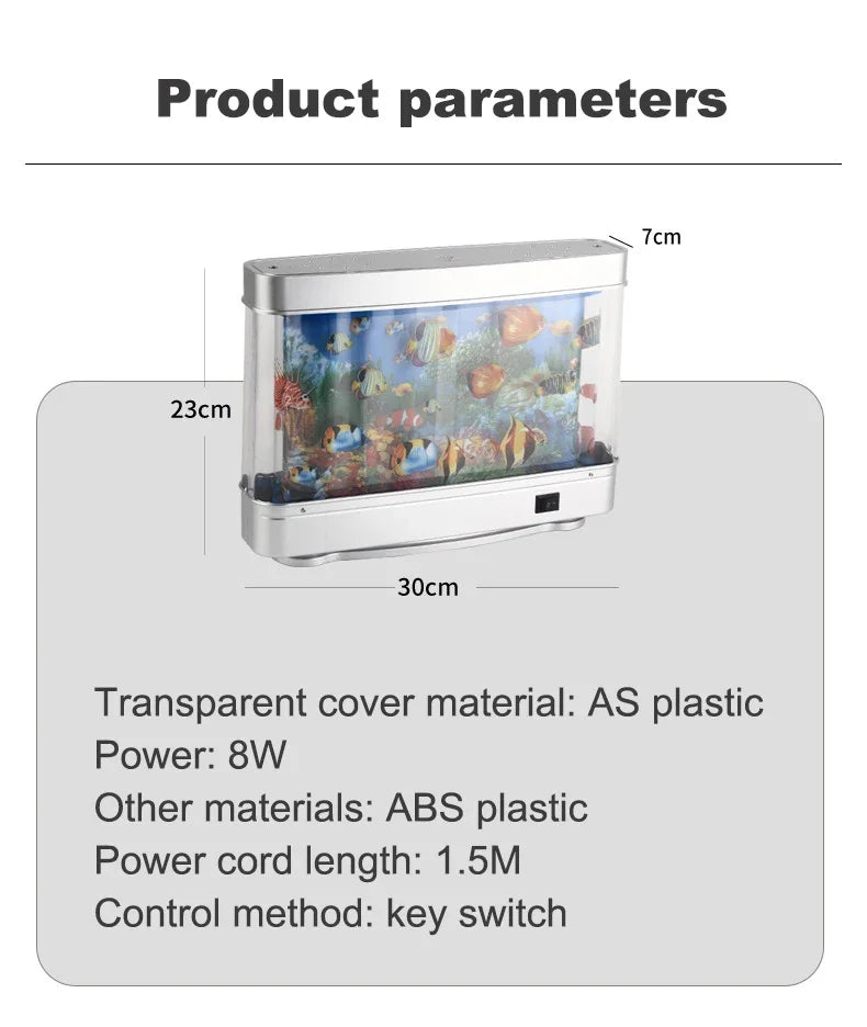 Lámparas de tanque de peces tropicales, decoración de acuario Artificial, océano Virtual en movimiento, luz nocturna para niños, regalo de Halloween y Navidad, juguete