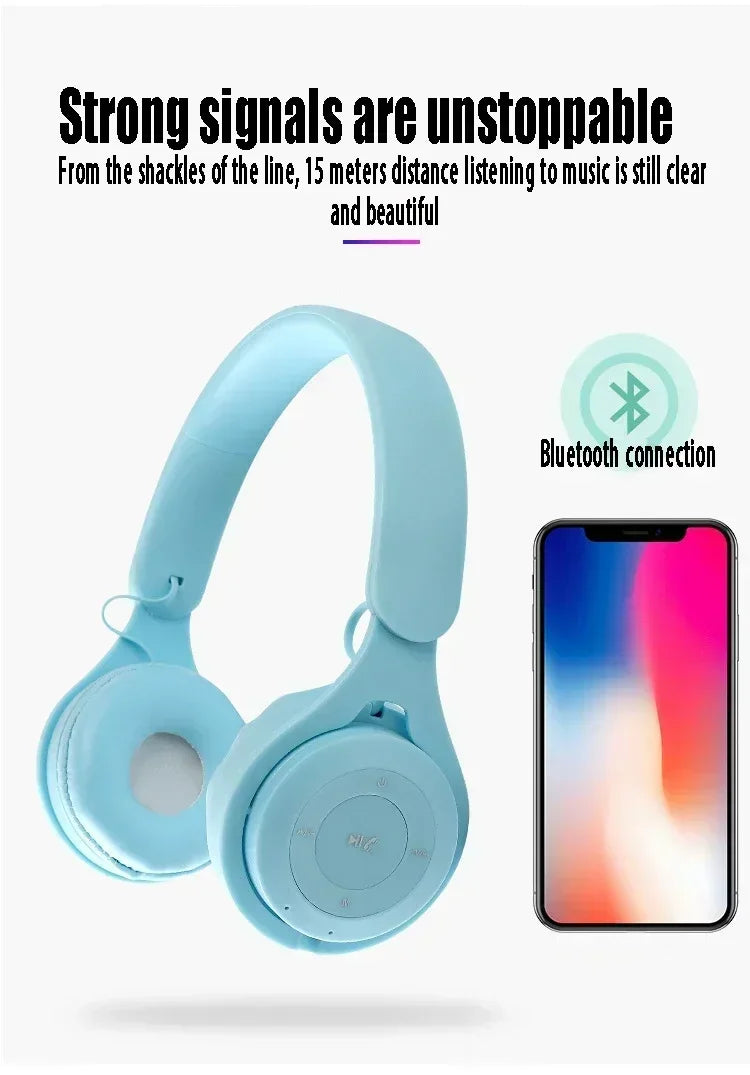 Macarone auriculares inalámbricos Bluetooth con micrófono aislamiento acústico auriculares para juegos auriculares de graves Hifi Blutooth5.3 Hedset
