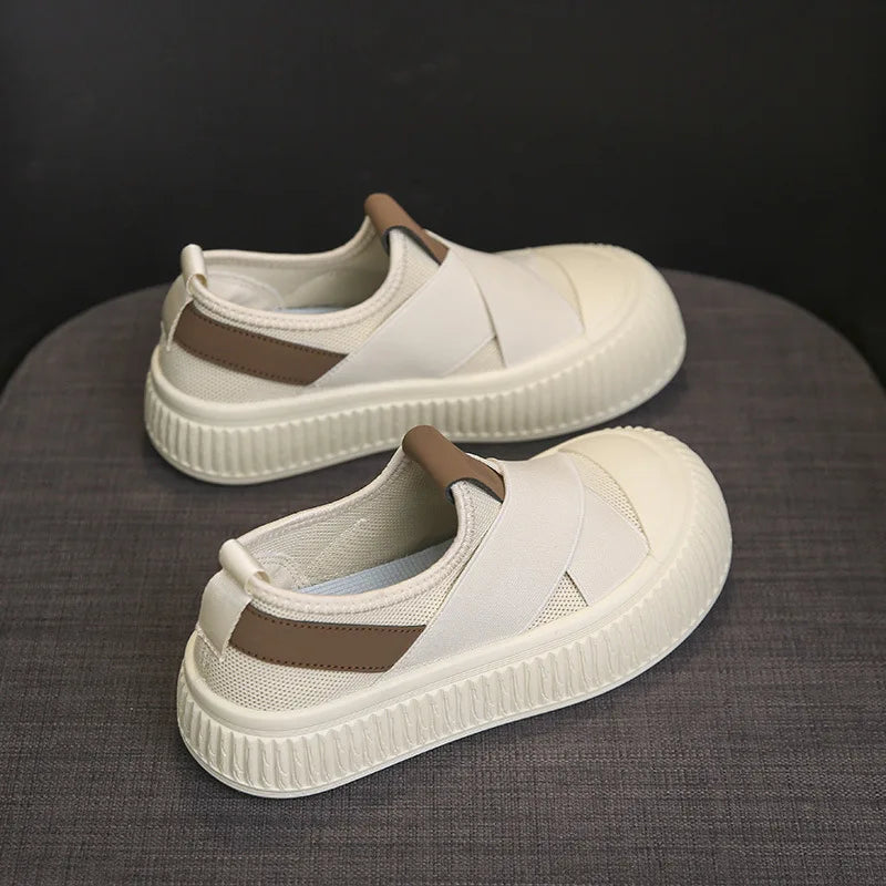 Zapatillas de Mujer Transpirables con Plataforma y Suela Gruesa