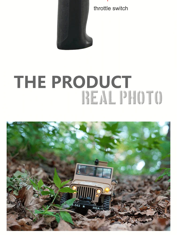 Jeep Willys RC 1/14 Militar con Cabrestante 4WD