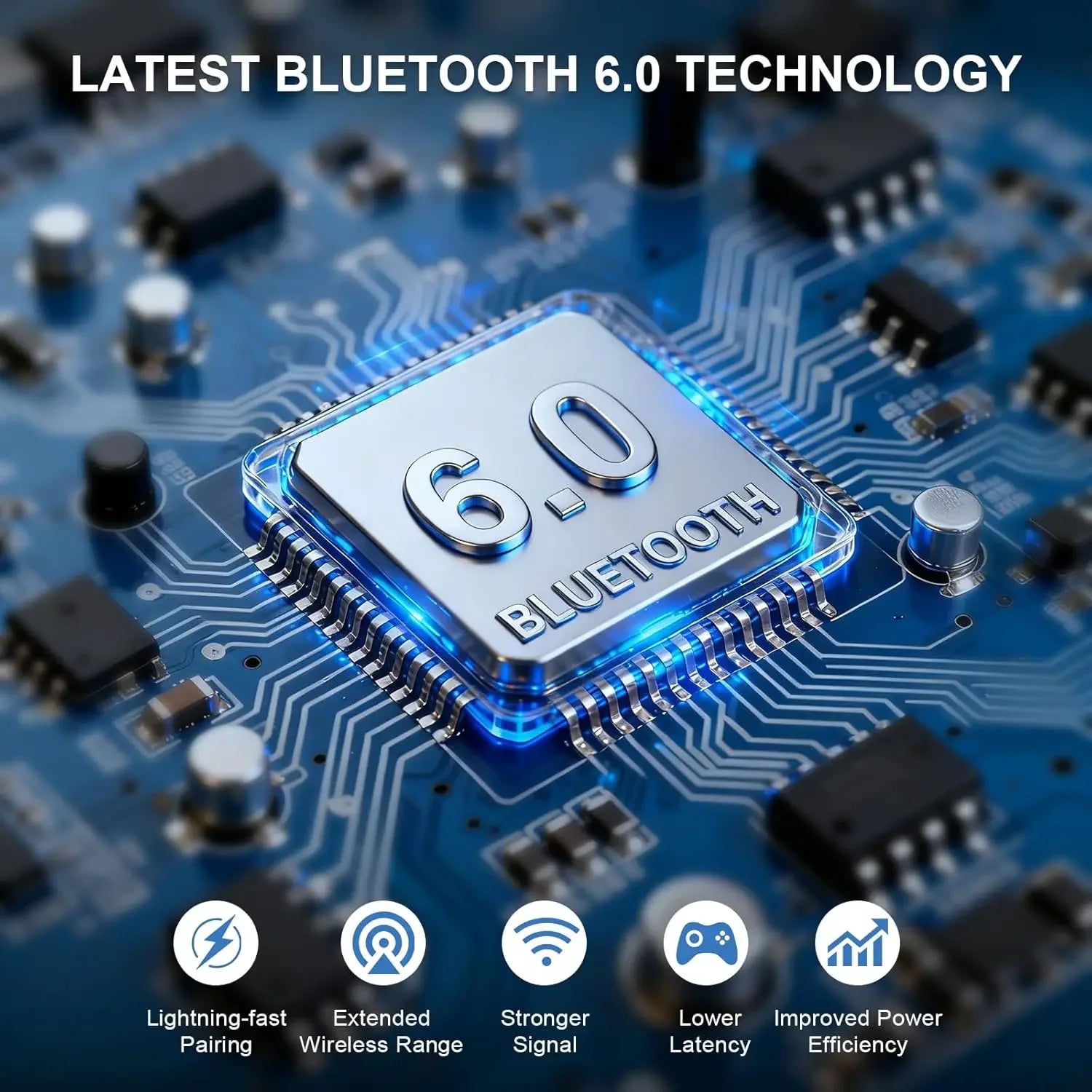 Auriculares híbridos con cancelación activa de ruido con perilla de control 65H de reproducción auriculares sobre la oreja inalámbricos Bluetooth 6,0 Audio de alta resolución