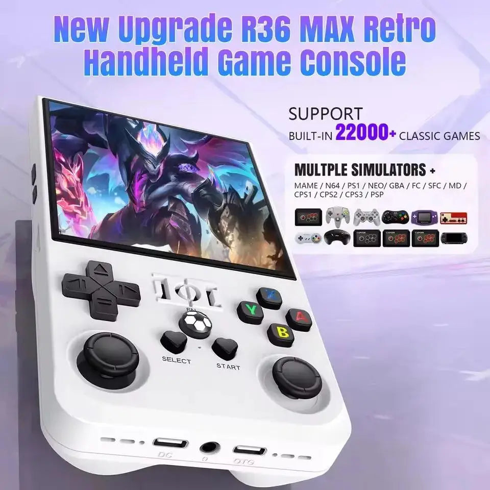 Consola de Videojuegos Retro R36MAX, Sistema Linux, Pantalla IPS 4.0 Pulgadas