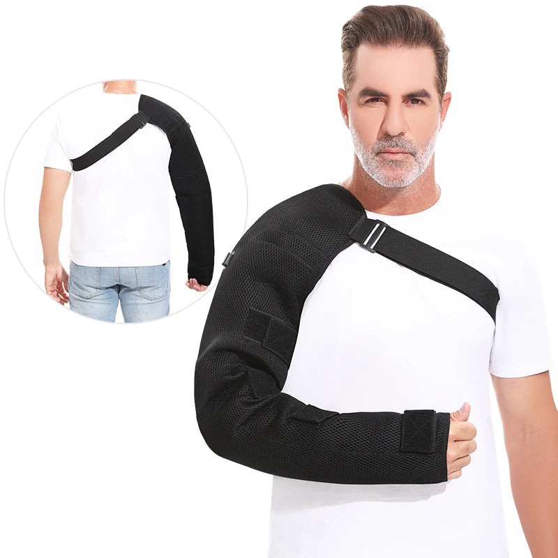 Protector de Brazo con Calefacción por Capa de Aire, Masajeador de Vibración para Aliviar el Dolor de Hombro Congelado y Codo, Soporte de Recuperación Térmico para el Brazo