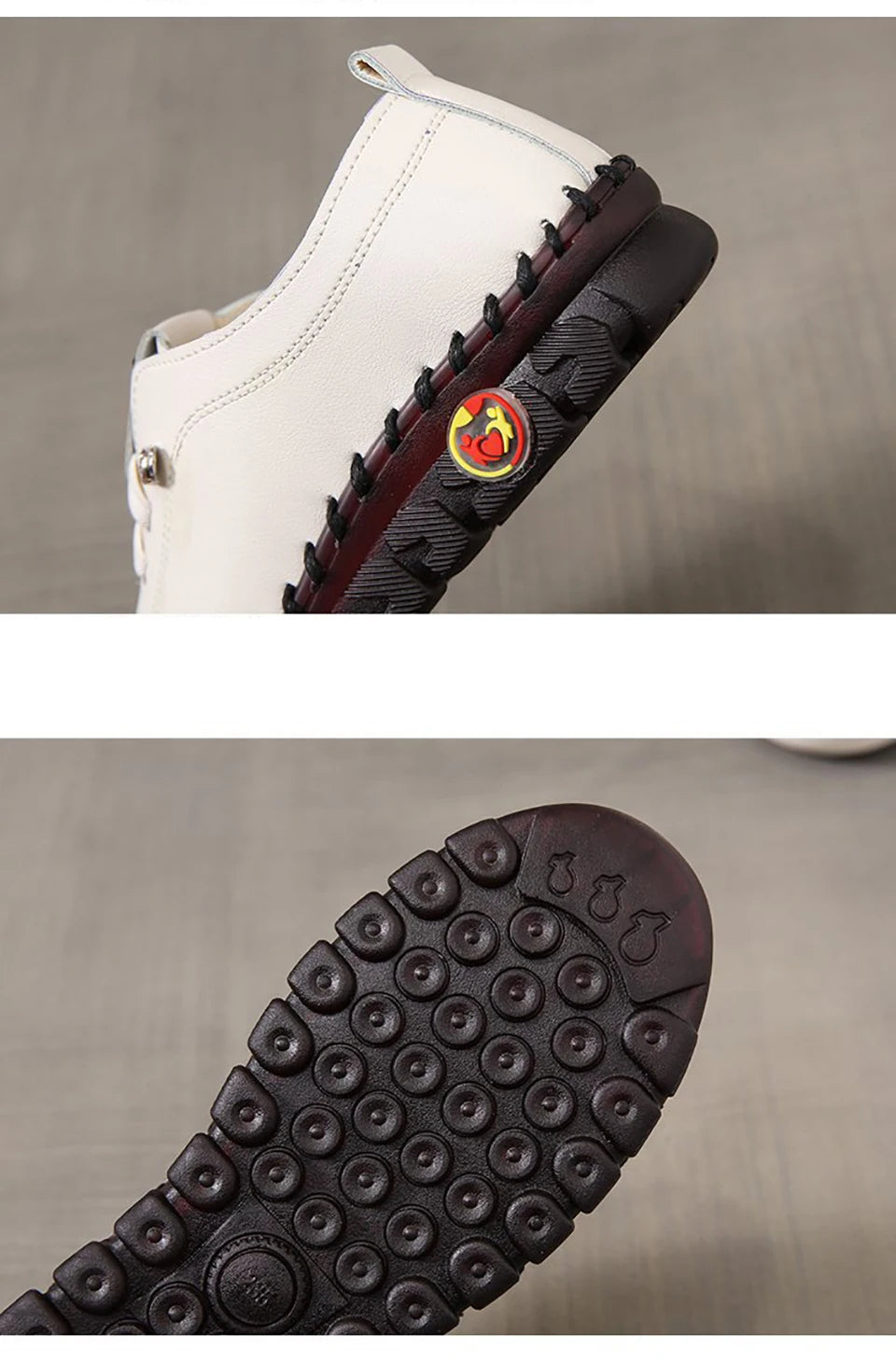 Zapatillas de deporte para Mujer, mocasines con cordones de cuero, planos, informales, cómodos, para mamá, para Mujer