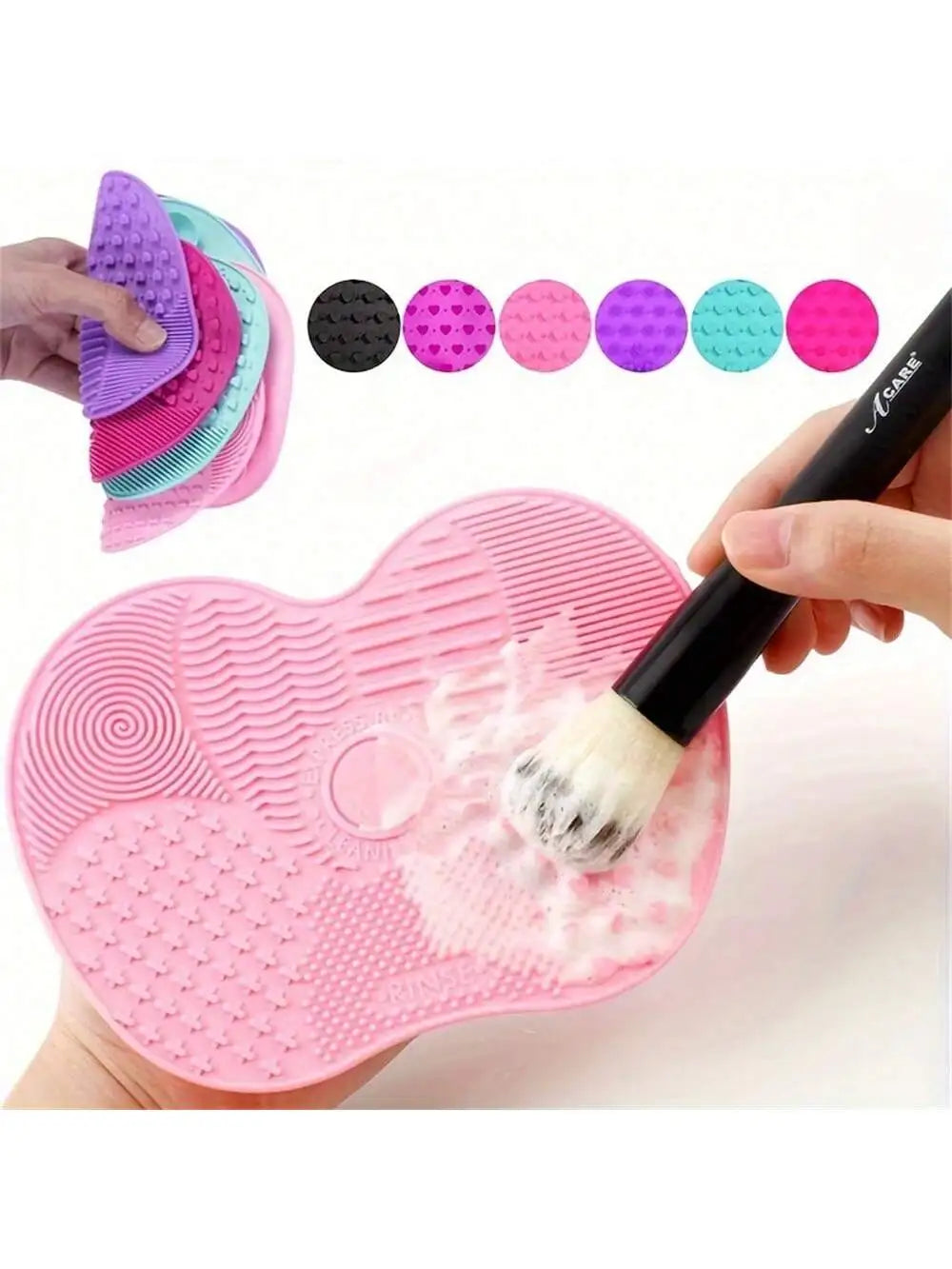 Práctico almohadilla de limpieza, almohadilla de limpieza de brochas de maquillaje de silicona, almohadilla de agente de limpieza de brochas de maquillaje, almohadilla de limpieza de brochas de maquillaje