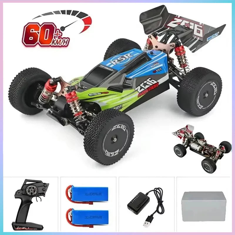 75 KM/H WLtoys 124016 V8 RC coche sin escobillas 4WD eléctrico de alta velocidad todoterreno Control remoto Drift Rc coches para adultos Juguetes