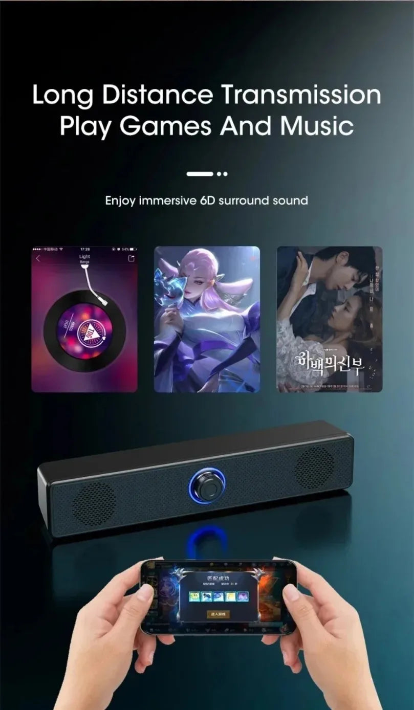 Serie K2852 sonido de cine en casa Svstem BT 3D envolvente barra de sonido larga altavoz de PC para TV barra de sonido caja Subwoofer caja de música estéreo