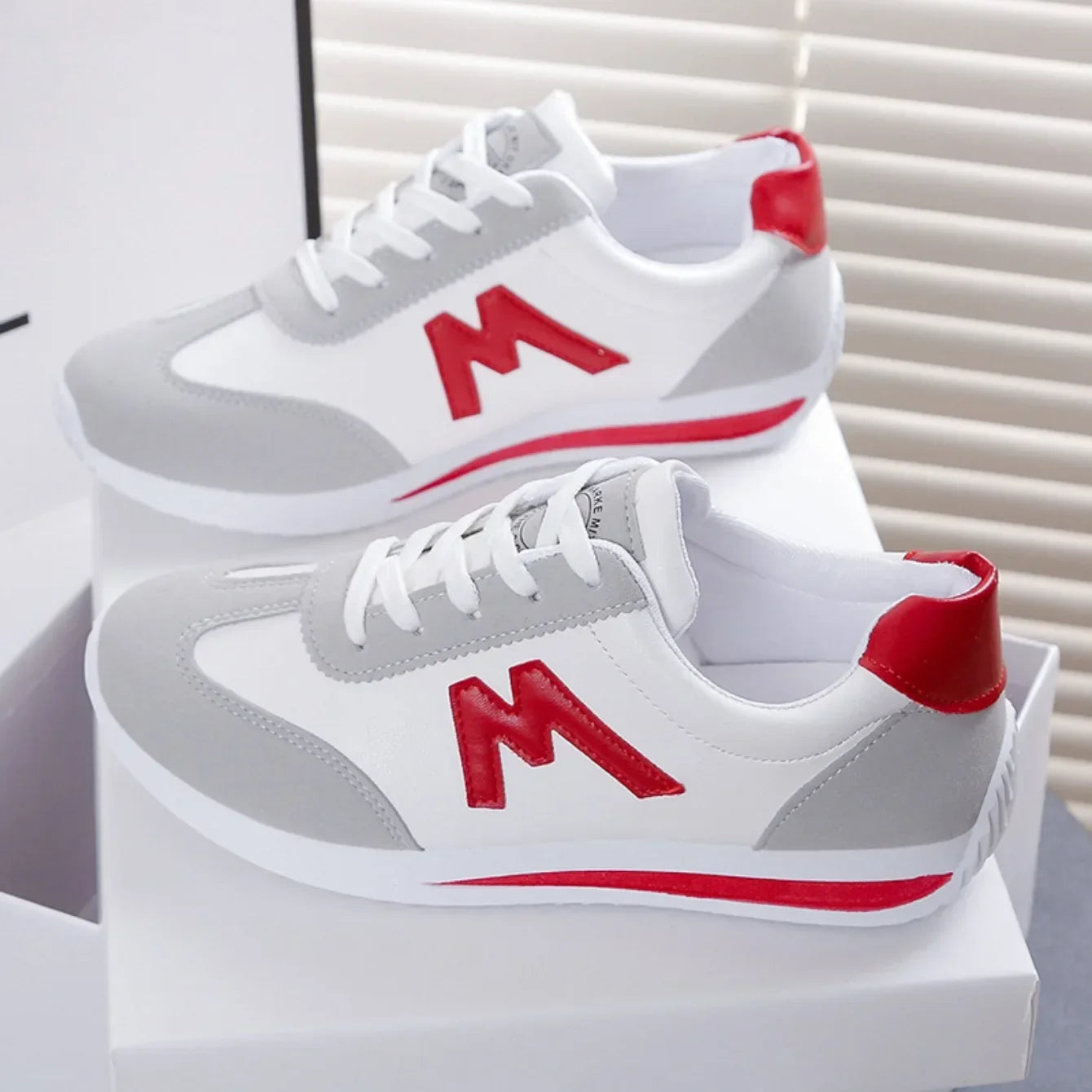 Zapatillas Deportivas de Diseño para Mujer, con Punta Redonda, Boca Profunda, Ligeras, Versátiles, Transpirables, con Cordones Cruzados, Casuales, Zapatos de Mujer