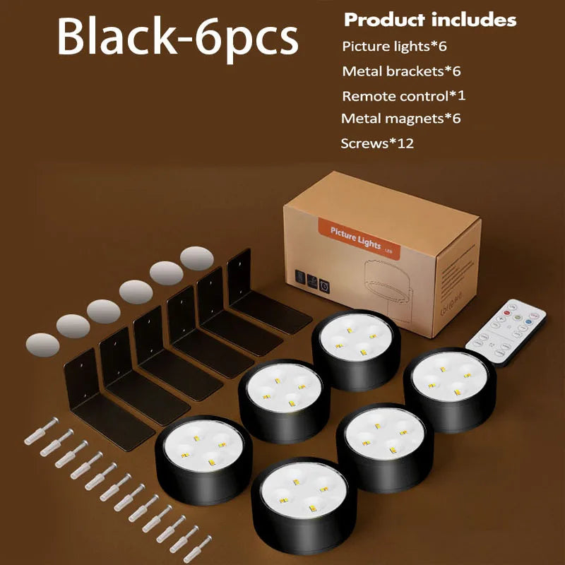 Luz LED Magnética para Cuadros con Control Remoto