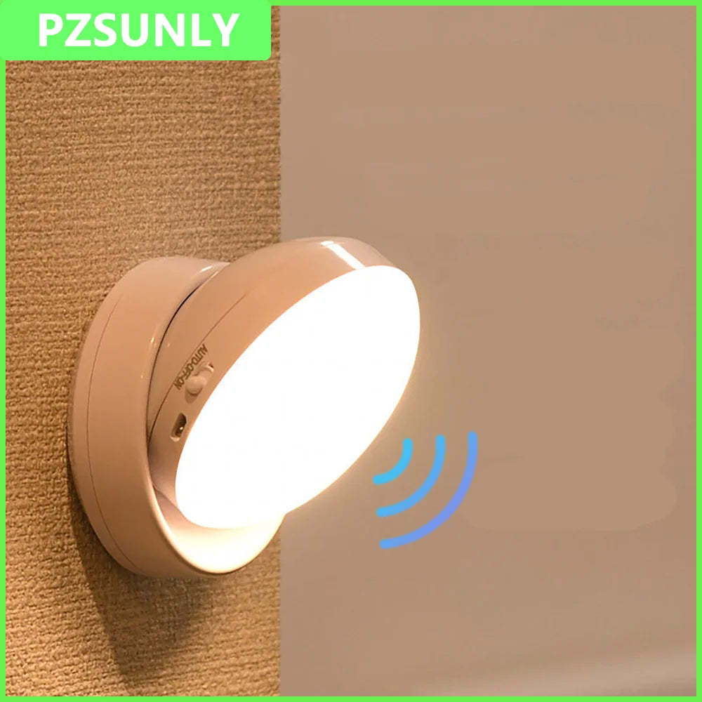 Luz Nocturna Magnética Giratoria con Sensor 360°