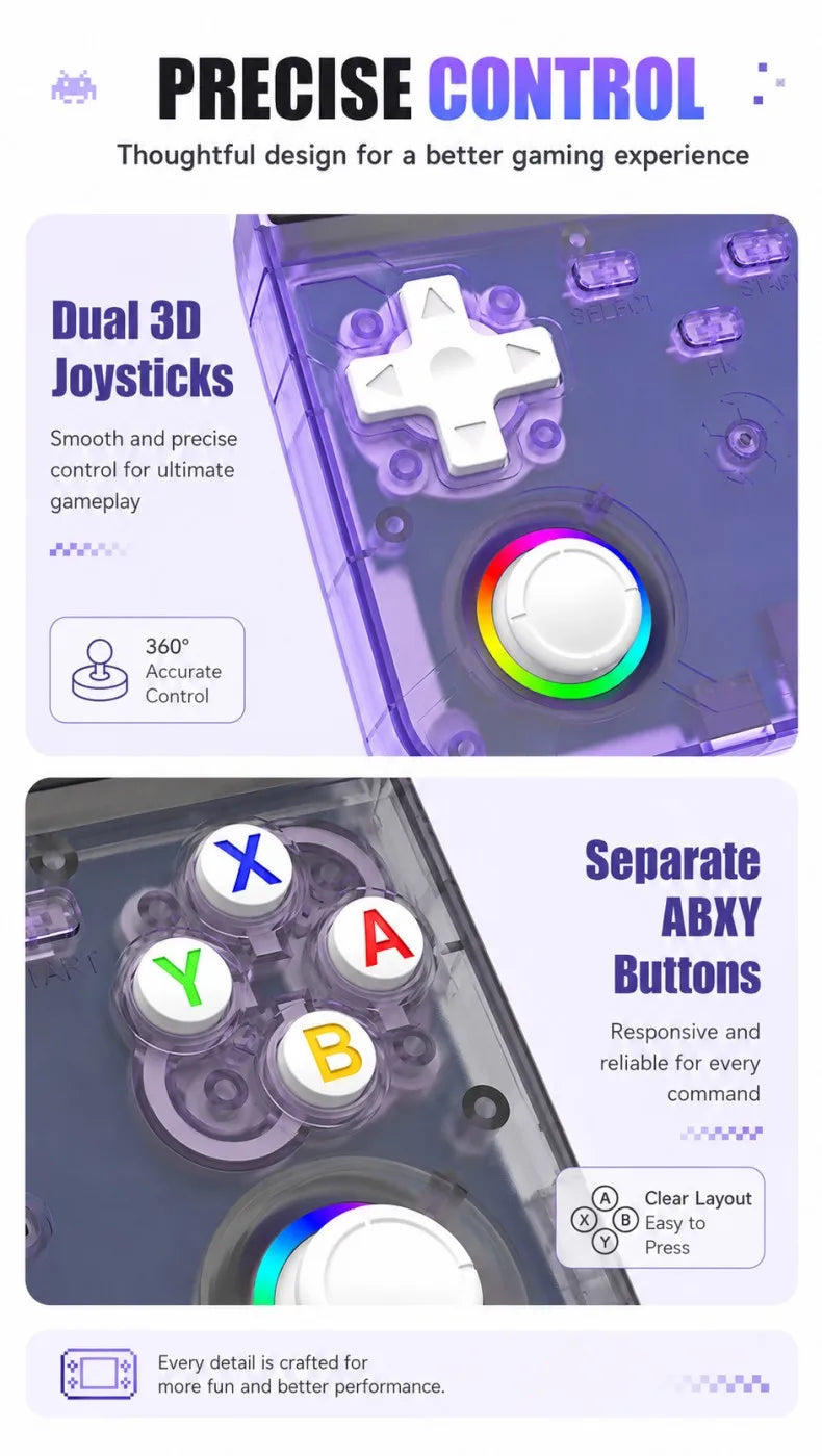 Consola de Juegos Retro Portátil R36 Ultra X con Pantalla IPS de 4.5 Pulgadas, 64GB/128GB, Consola de Juegos Portátil con Más de 20000 Juegos