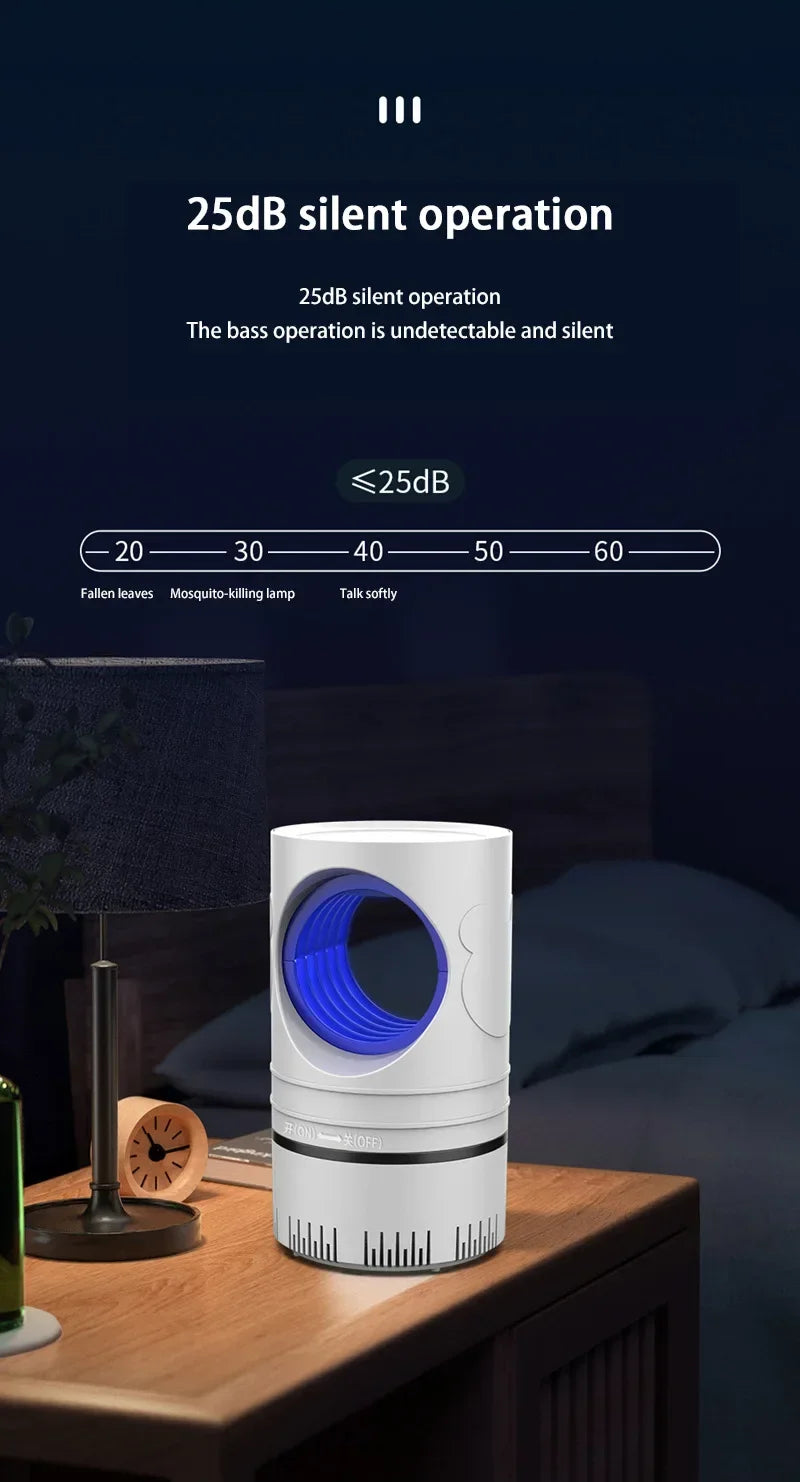 Nueva Lámpara Eléctrica para Matar Mosquitos e Insectos, Lámpara LED con Trampa de Luz, Lámpara para Control de Plagas, Lámpara para Matar Moscas e Insectos con Adaptador de Corriente USB