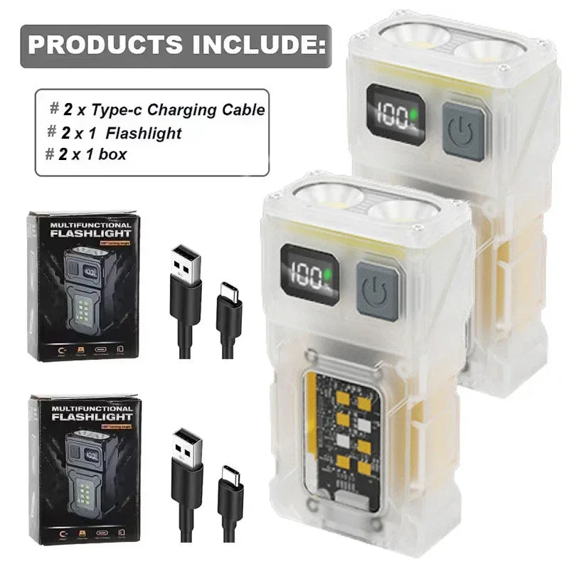 Mini Linterna LED Recargable para Camping COB