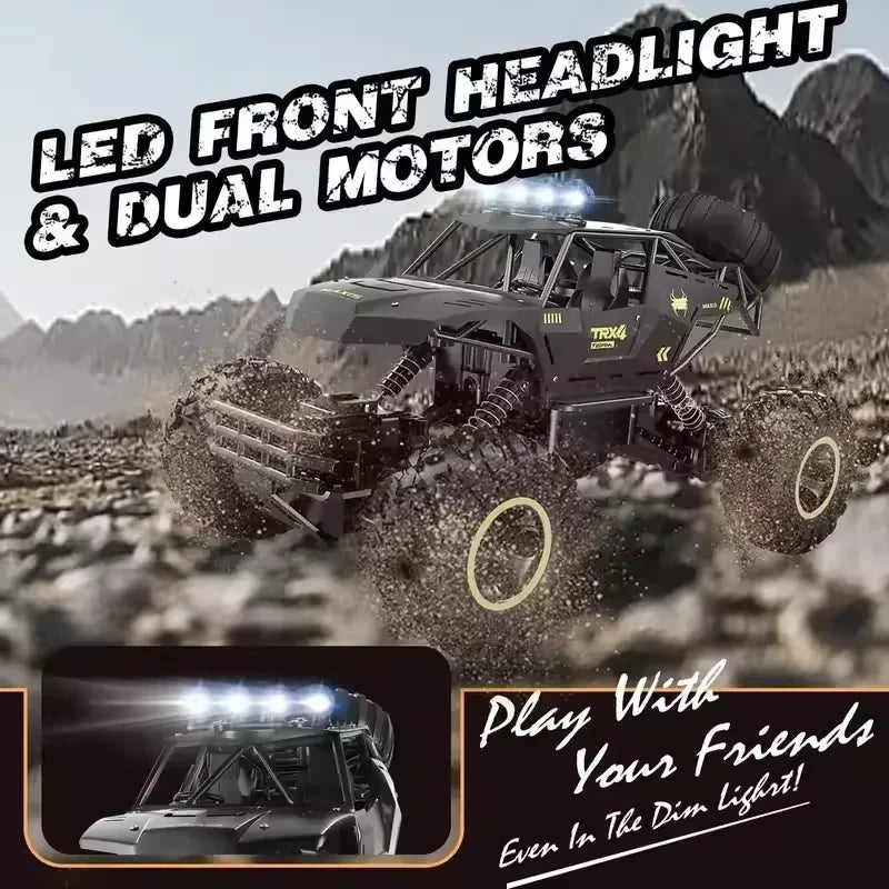 Auto Teledirigido 4WD 1:12/1:16 Buggy RC Todoterreno con Luces LED