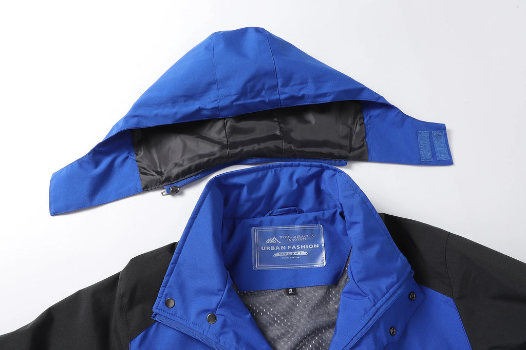 Chaqueta Impermeable para Hombre Cortavientos para Senderismo, Camping y Pesca