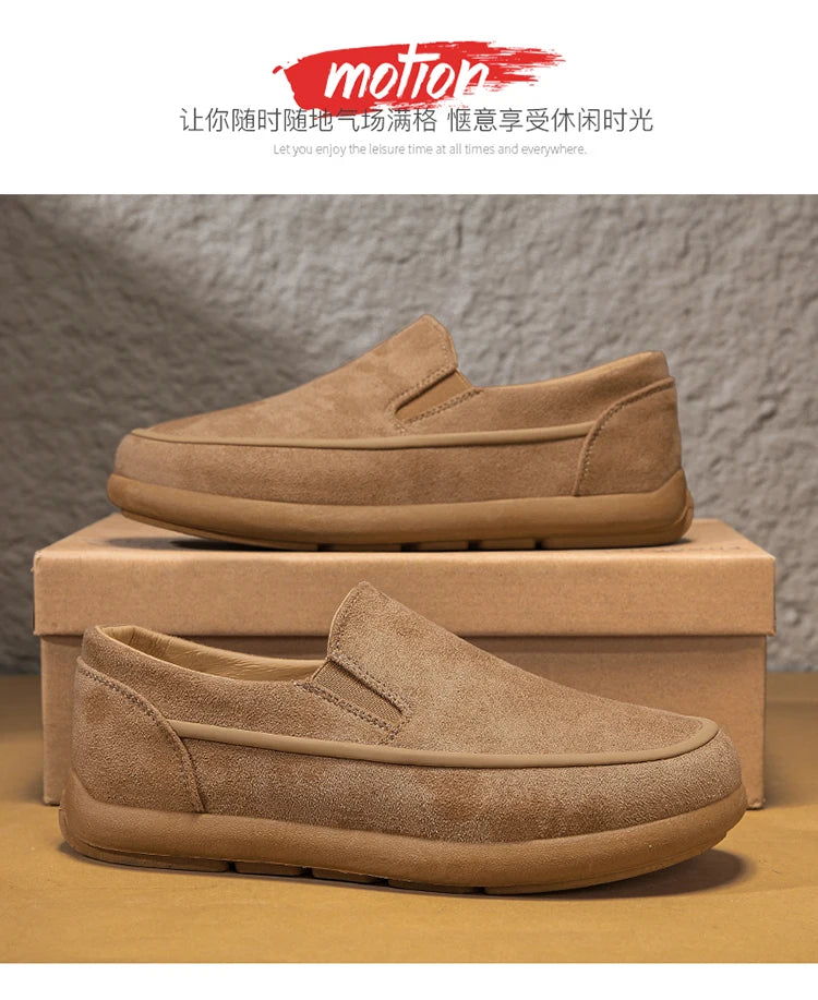 Zapatillas sin cordones para hombre, transpirables, modernas, versátiles, informales, mocasines, zapatos cómodos para conducir, mocasines ligeros