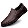 CLOHOO Zapatos casuales de negocios para hombres Calzado de cuero con parte inferior de goma de piel de vaca en capas hecho a mano para oficina y ocio