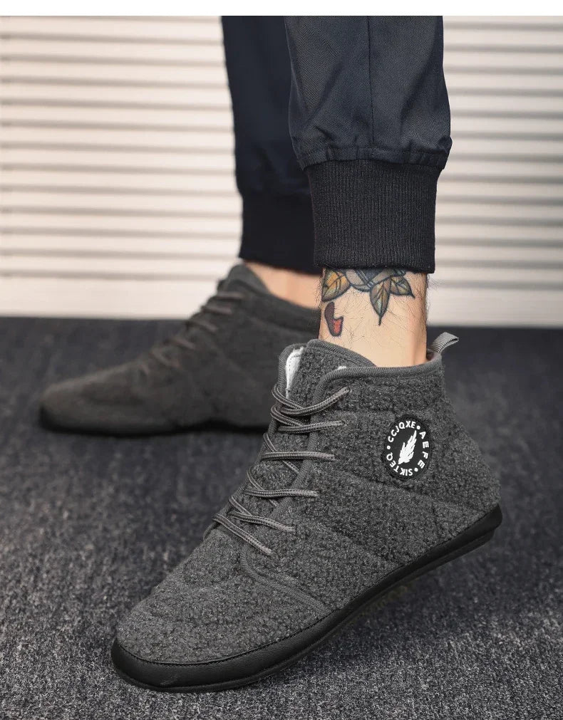 YRZL zapatos de algodón para hombre, zapatillas ligeras de invierno de alta calidad, mocasines de algodón para interiores de felpa, zapatos cálidos de invierno para hombre