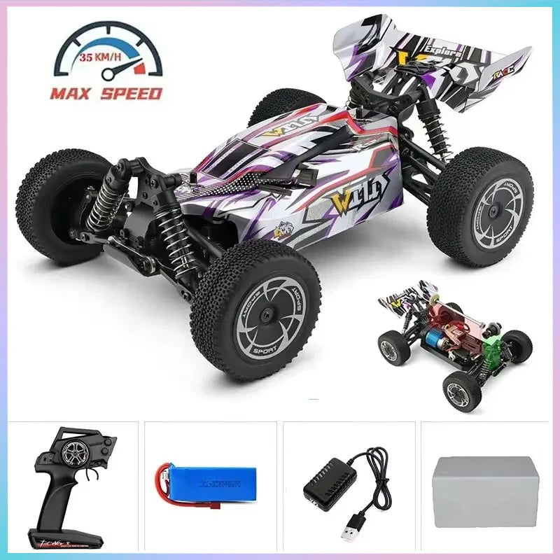 75 KM/H WLtoys 124016 V8 RC coche sin escobillas 4WD eléctrico de alta velocidad todoterreno Control remoto Drift Rc coches para adultos Juguetes