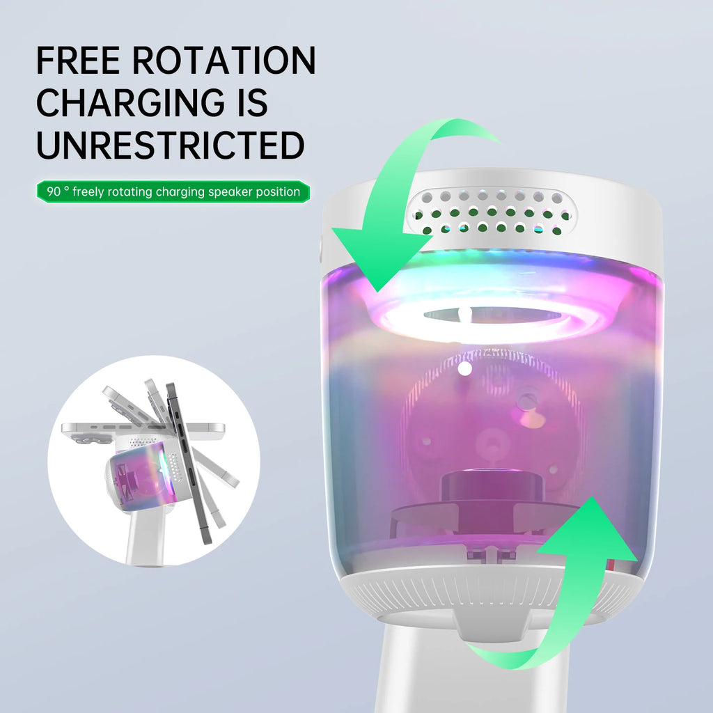 Cargador Inalámbrico Qi2 25W con Altavoz Bluetooth