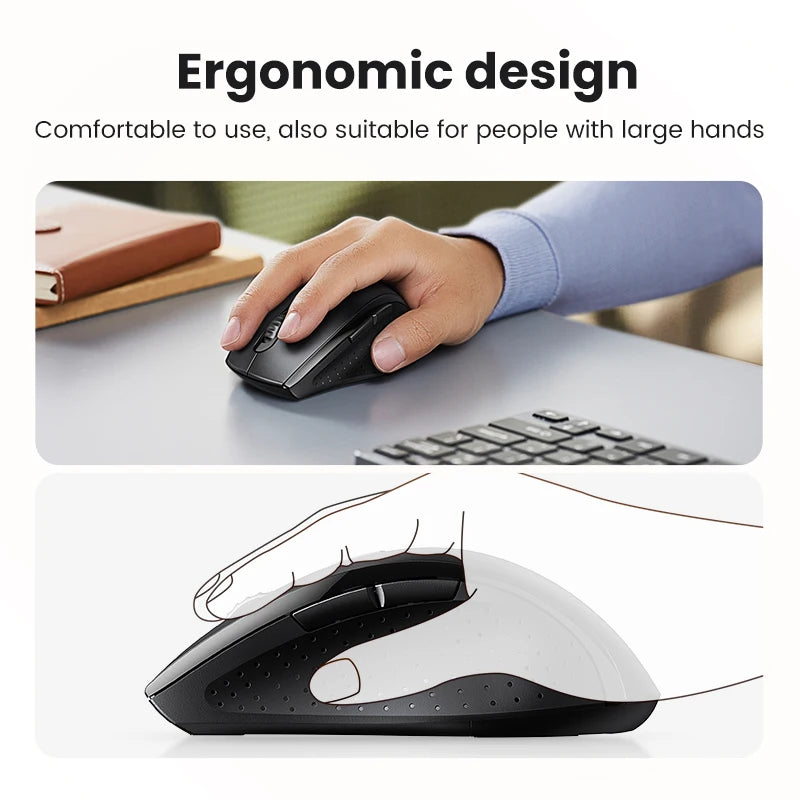 Mouse inalámbrico UGREEN silencioso 1600DPI con receptor USB 2.4GHz