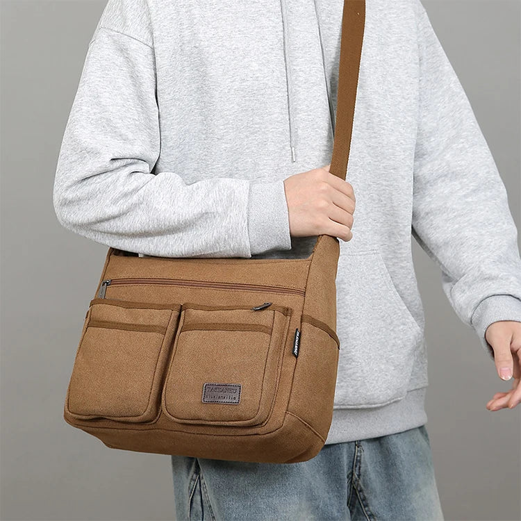 Bolso Cruzado Casual de Negocios con Múltiples Bolsillos