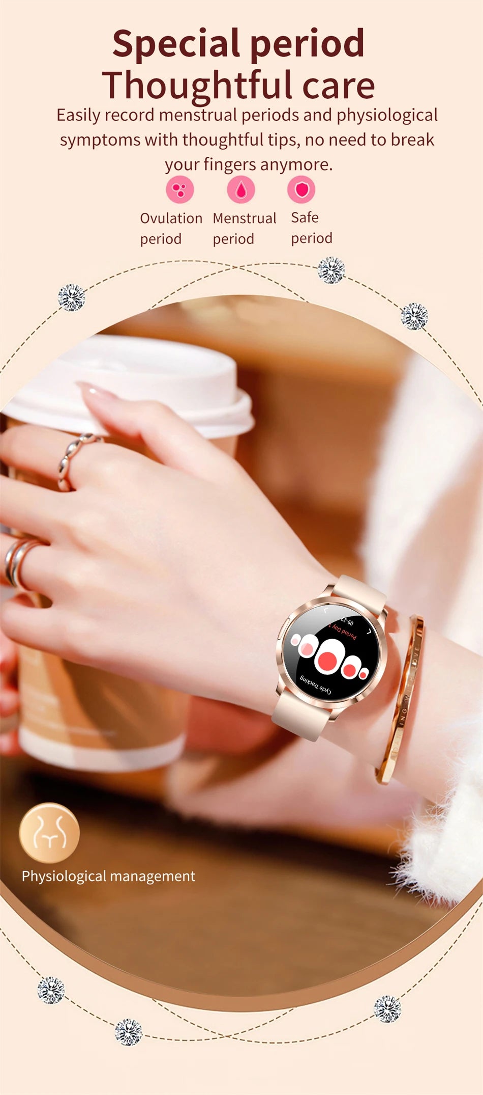 Reloj Inteligente LIGE AMOLED Curva 3D para Mujer