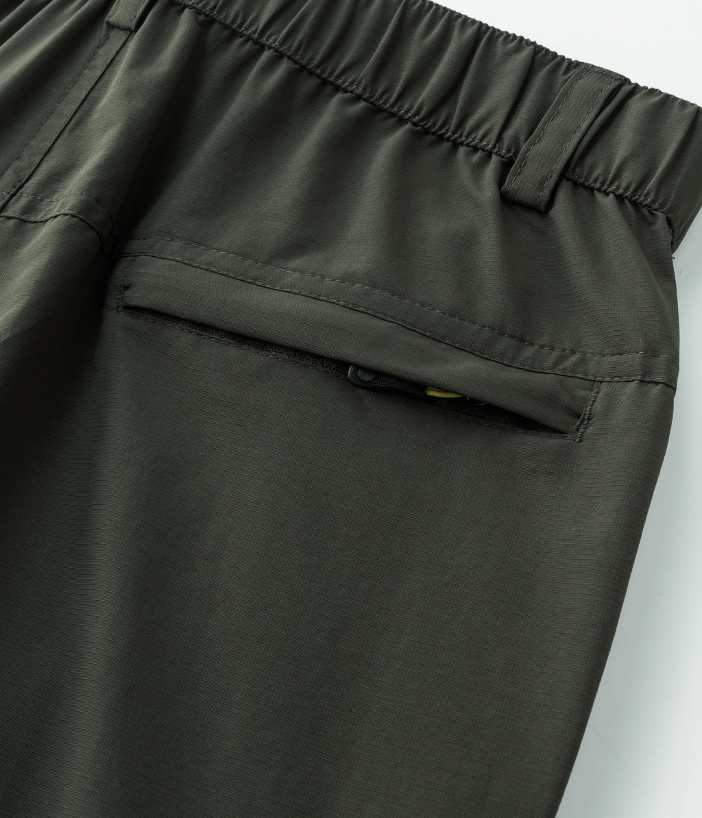 Mono de conversión para exteriores para hombre, 5 bolsillos con cremallera, pantalones extraíbles de dos secciones, tela de nailon de secado rápido, impermeable y resistente al desgaste, adecuado para pescar y hacer sender