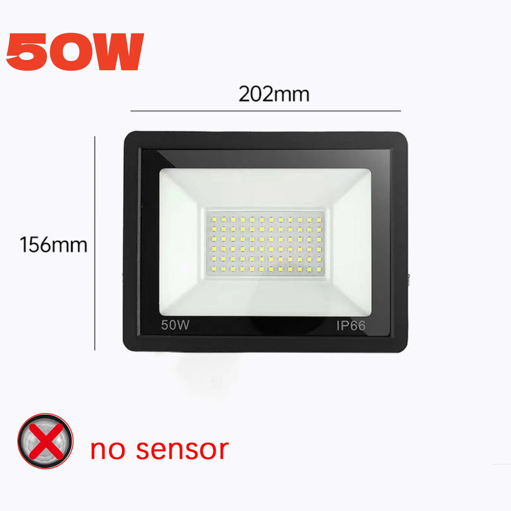 Reflector LED con Sensor de Movimiento IP66 para Exteriores 10W-50W