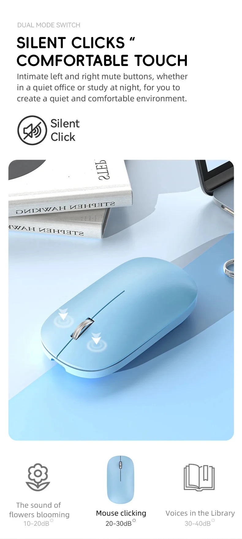 Ratón Inalámbrico Bluetooth Lenovo 2.4G de Modo Dual con Carga Tipo-C, Silencioso, Ergonómico, Portátil, para Oficina, Juegos y Uso Universal