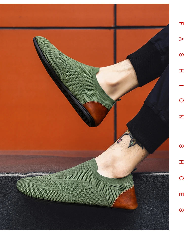 Mocasines YRZL, mocasines suaves para conducir, zapatos planos de alta calidad para caminar para hombre, mocasines informales de malla transpirable, zapatos sin cordones para hombre