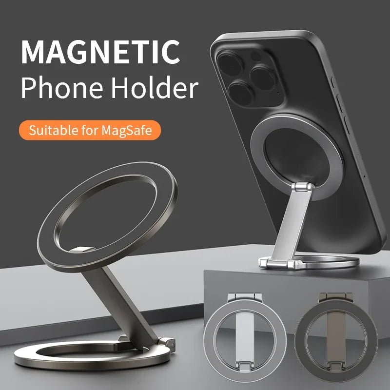 Soporte Magnético Universal Plegable de Doble Cara para Teléfono, Compatible con Magsafe, para Gimnasio, Caminadora, Coche, Soporte Plegable para Smartphone