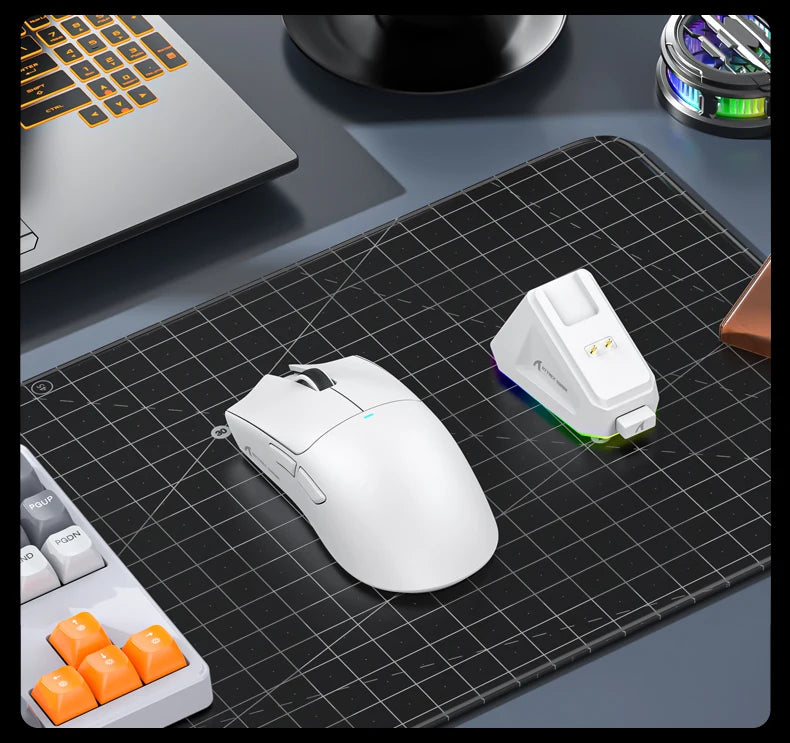 Ratón inalámbrico Attack Shark X11, ratón multimodo Bluetooth/2,4G/con cable, ratón para juegos con base de carga magnética RGB PAW3311