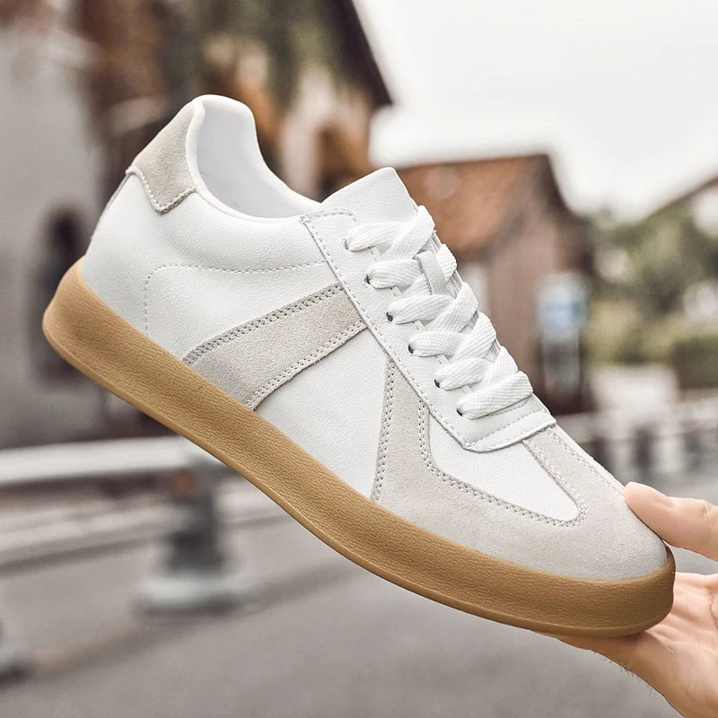 Zapatos invisibles con aumento de altura, zapatos de entrenamiento moral de 8cm, zapatillas informales transpirables de verano con aumento de altura interior para hombre, zapatos Forrest Gump versátiles Retro de cuero genuin