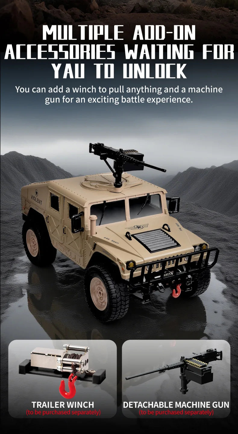 Auto RC JJRC C8835 Hummer 4x4 Todoterreno Control Remoto 2.4G