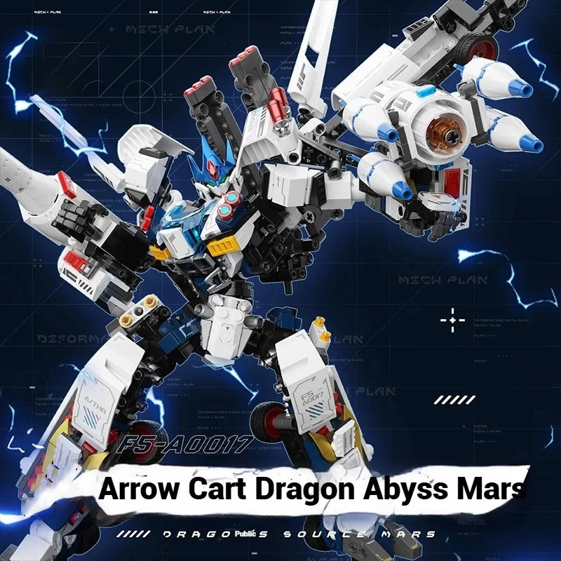 JAKI transformado Mecha coche misil militar cohete modelo de coche montaje, bloques de construcción Mecha juguetes de construcción, regalos de juguetes para niños